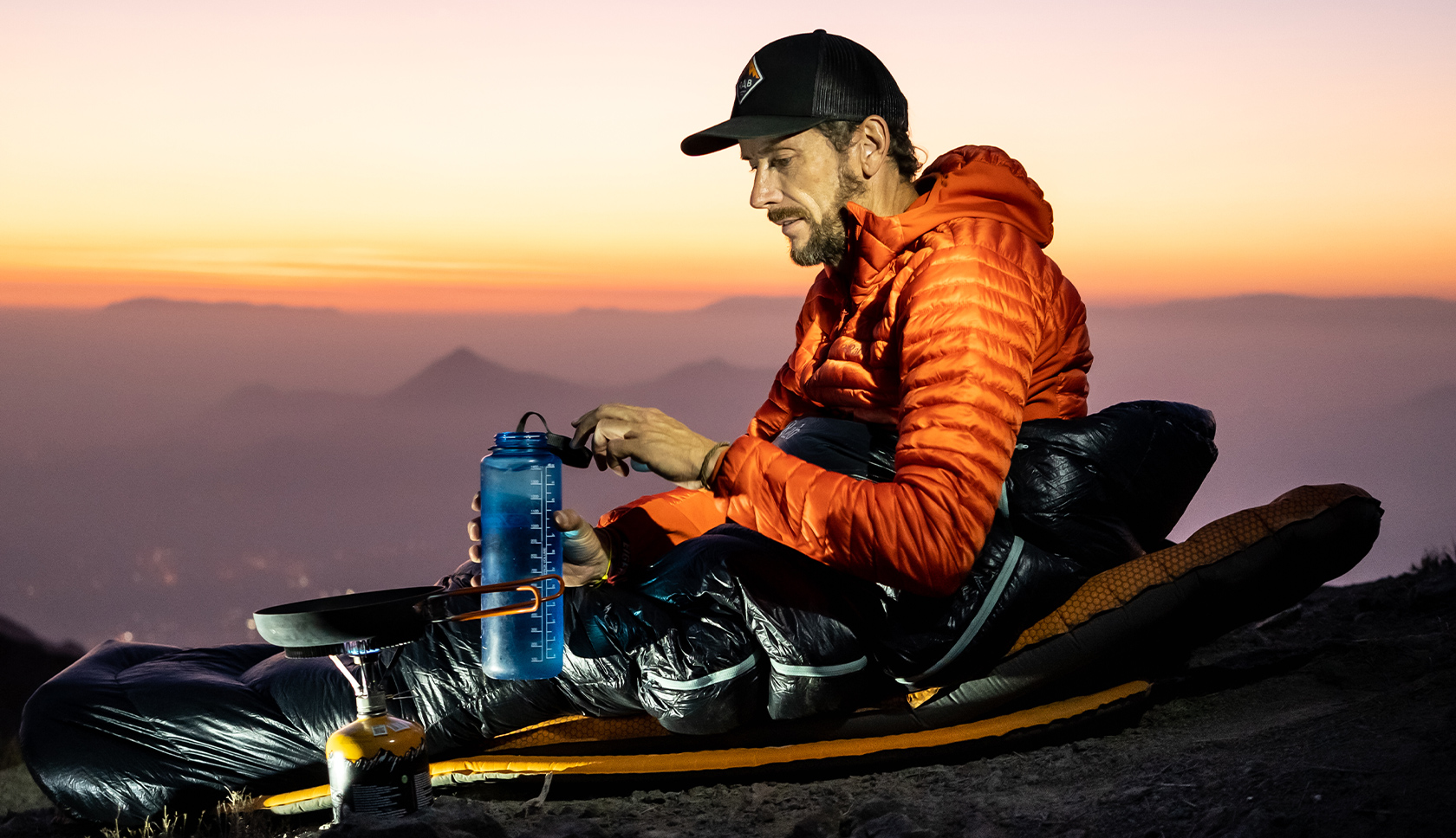 Man wearing Rab gear