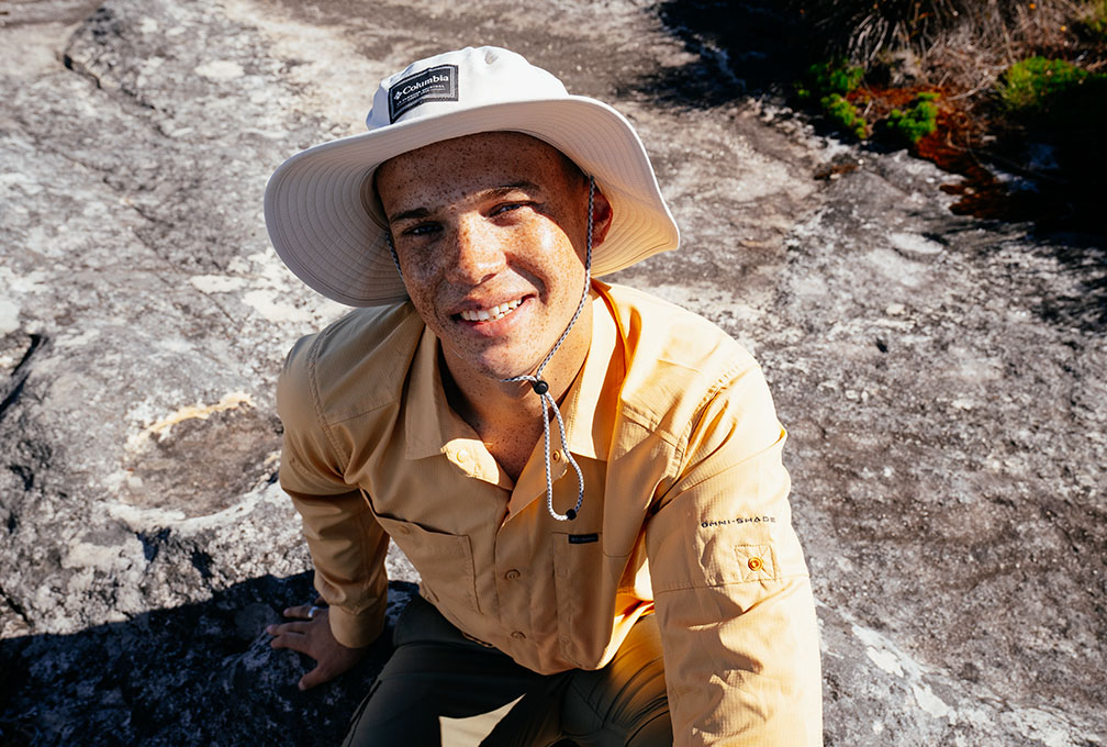 Haston climbing above Camp 6 towards