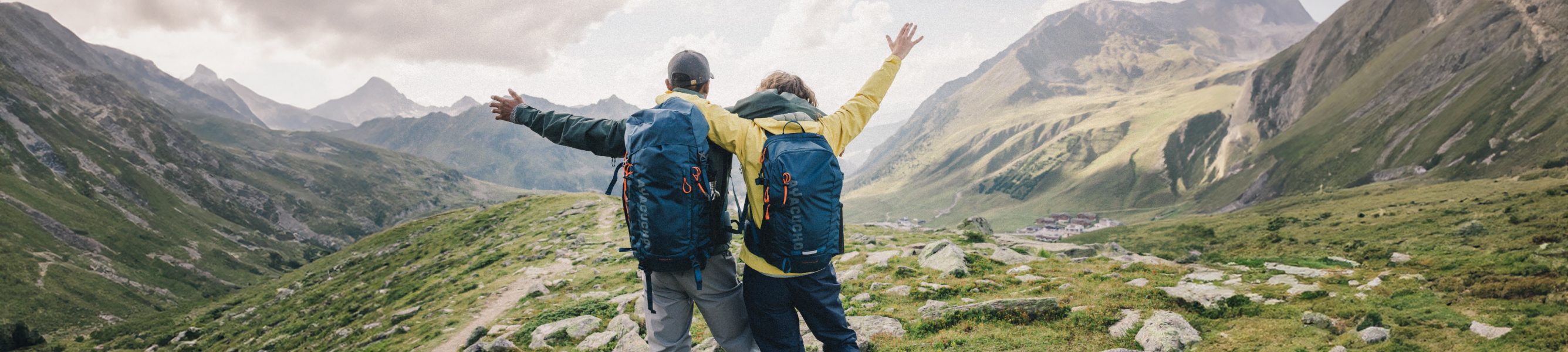Friends wearing Ayacucho rucksacks