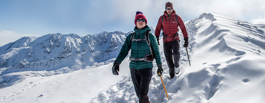 Two people mountaineering