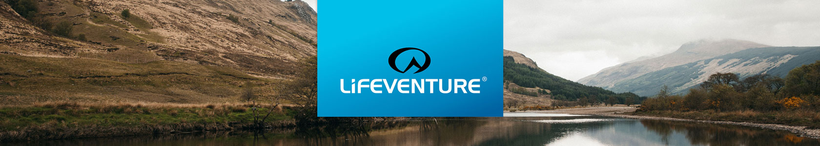 Lifeventure logo and a lake in the background