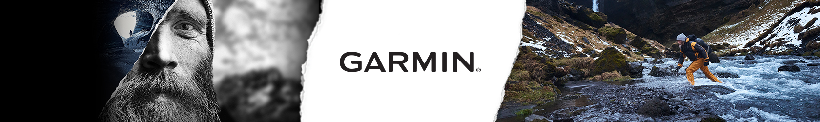 Two Garmin watches and a man using Garmin watch.