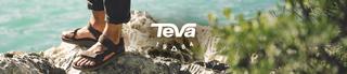 Two people wearing Teva clothing.