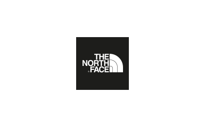 The North Face brand logo