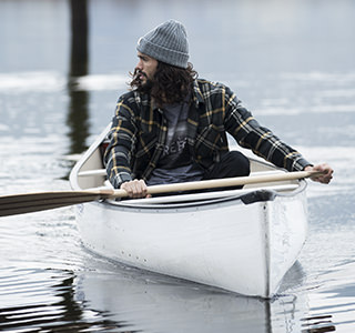Man rowing boat