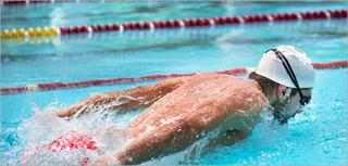 man swimming