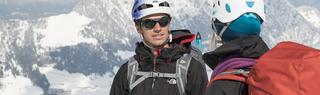 Two people in mountaineering gear