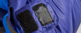 Velcro tabs on a sleeping bag