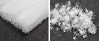 1 image of synthetic insulation and 1 image of down insulation