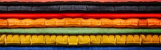 Selection of colourful sleeping mats