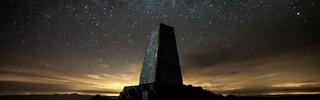 Stone Column In front of Starry Sky