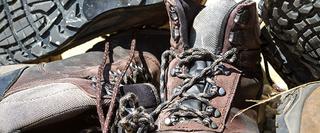 Pile Of Old Walking Boots