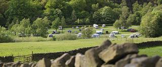 Campsite in open field