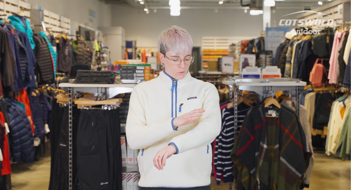 A woman in a Patagonia mid layer