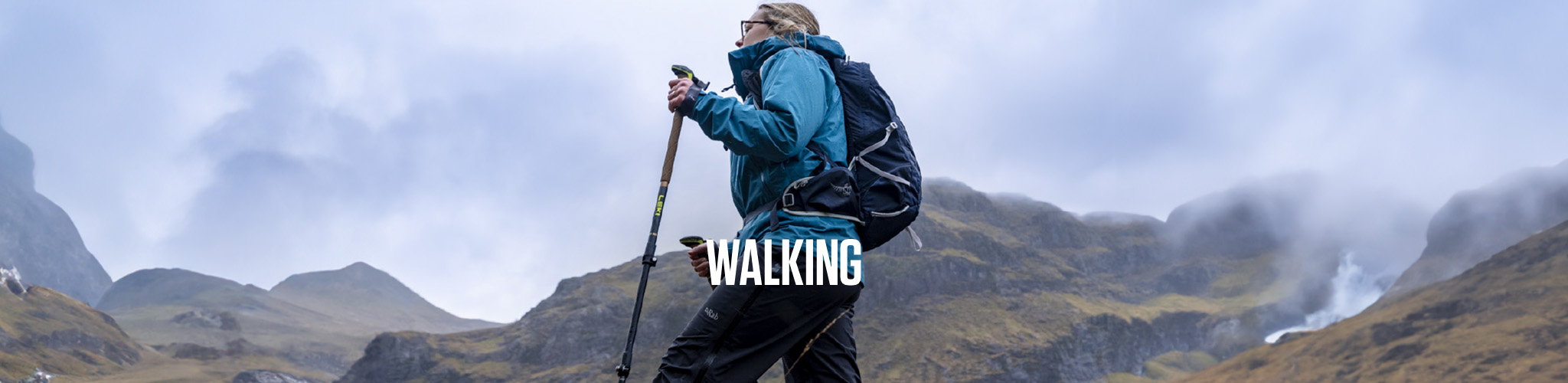 Woman walking outdoors