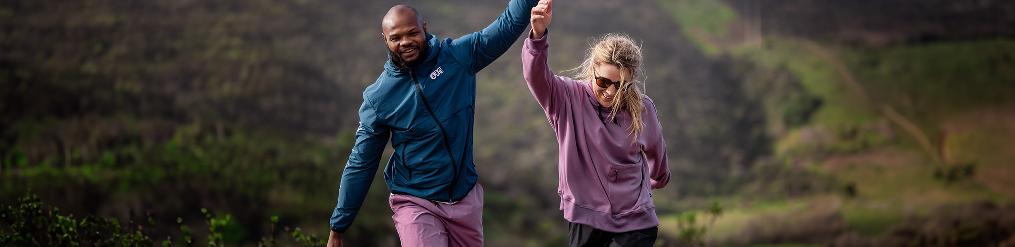 Persons hiking outdoors