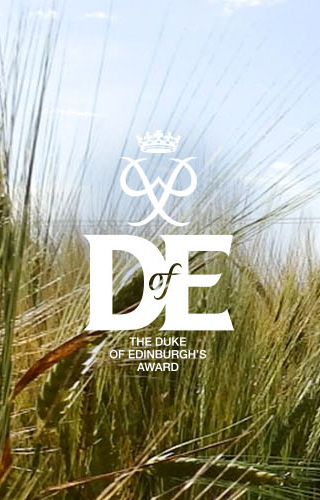 DofE - rucksack walking through field