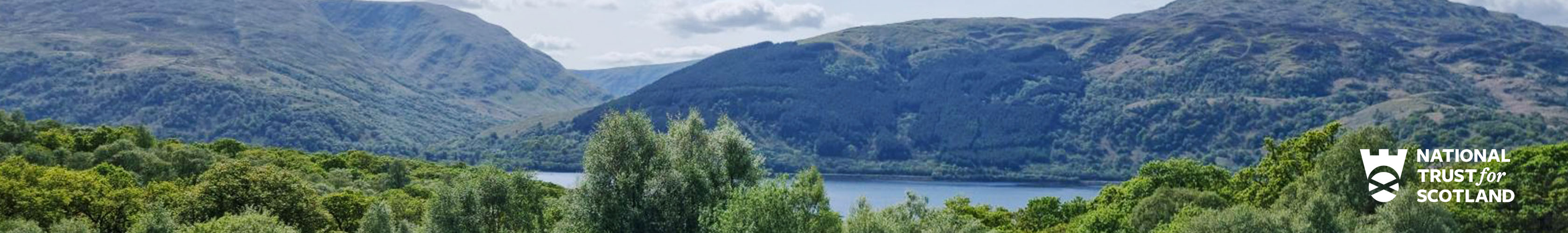 Lots of green and treas with the National Trust for Scotland logo on the image.
