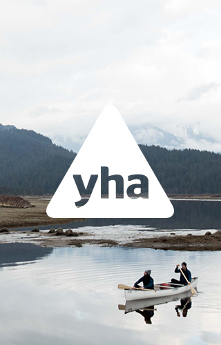 The YHA- Person on top of mountain ridge