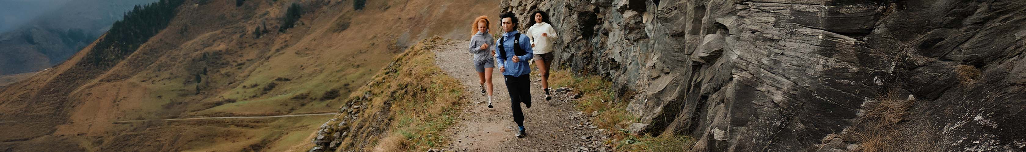 People on a hike in Salomon 