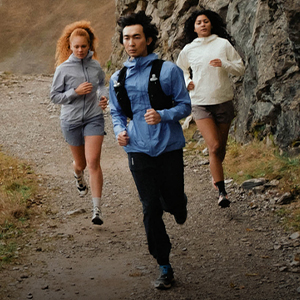 running - three people running