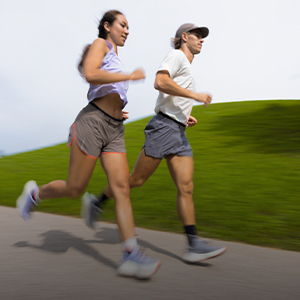 running - three people running