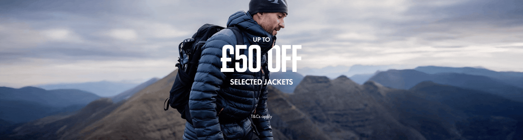 Up to £50 off selected jackets. Final weekend