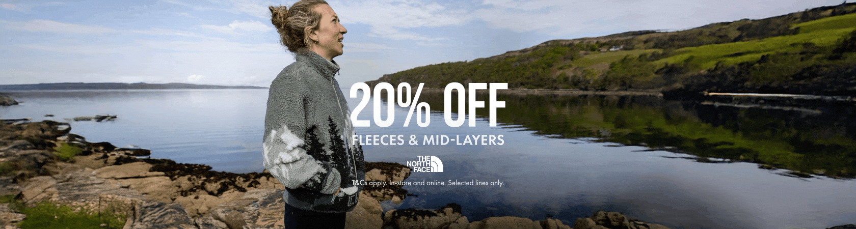 20% off fleeces and mid-layers