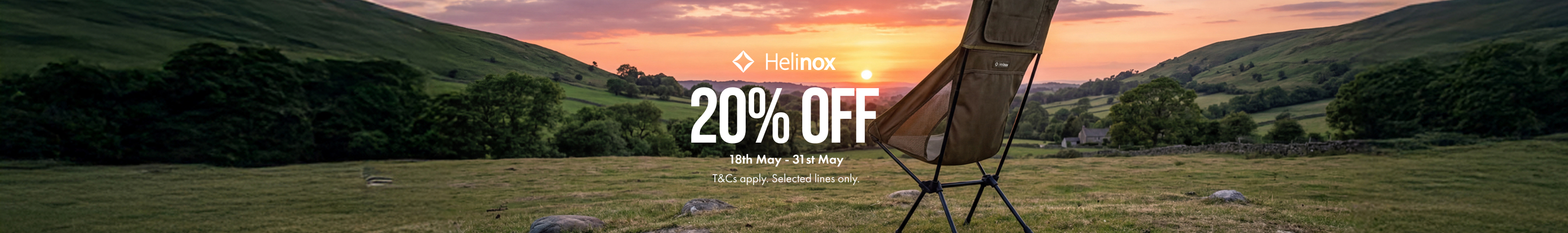 20% off Helinox camp furniture