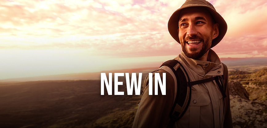 Men wearing a warm fleece from the new collection