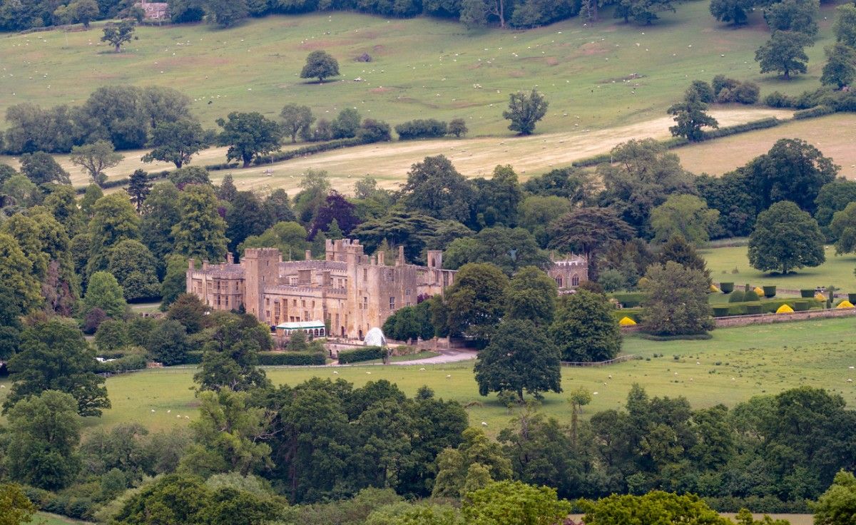 Sudeley Castle from the distance 