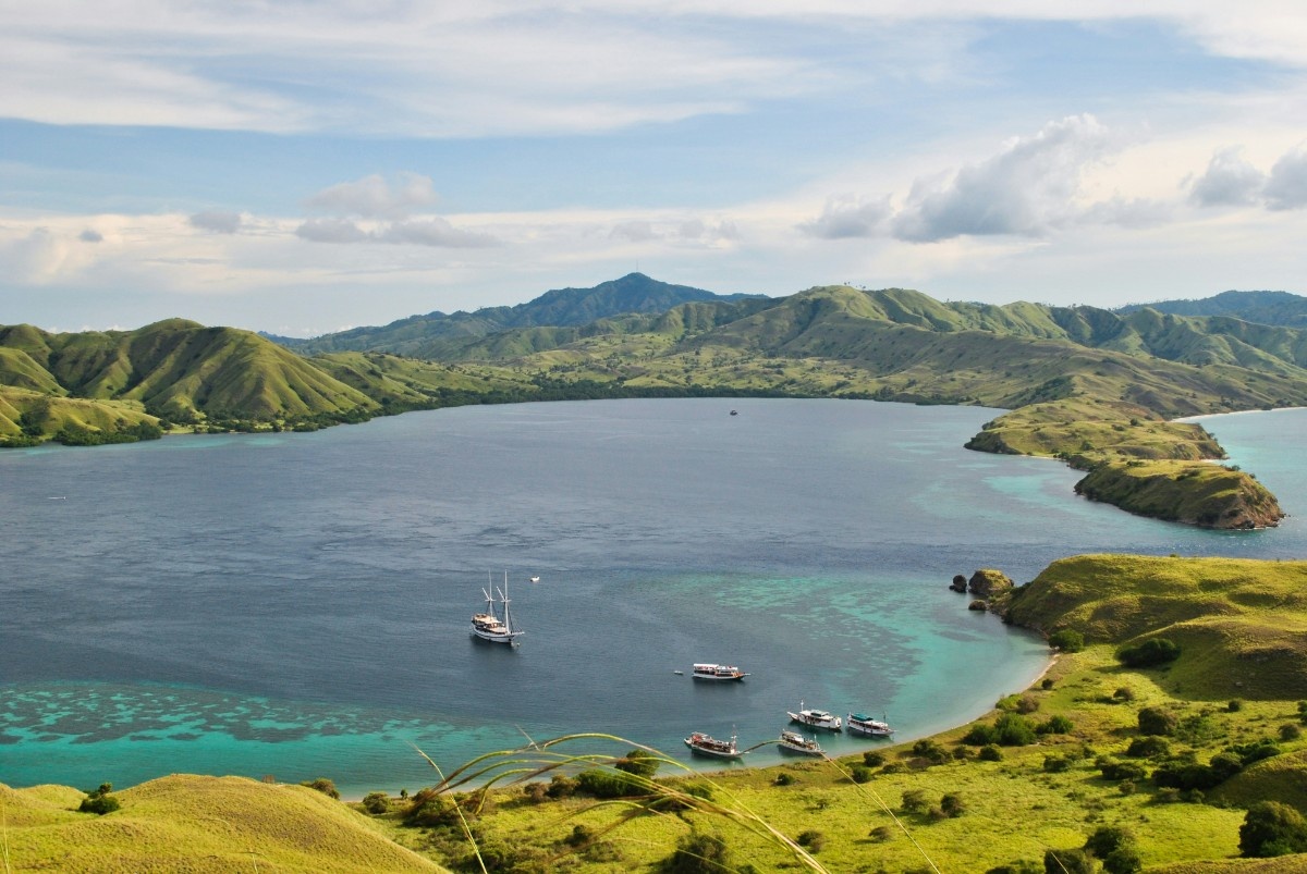 The vast waterscape of Komodo National Park 