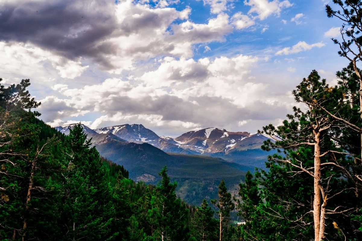 The Rocky Mountains in the distance 