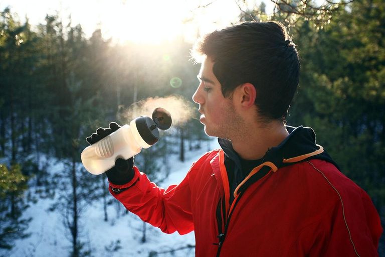 man drinking