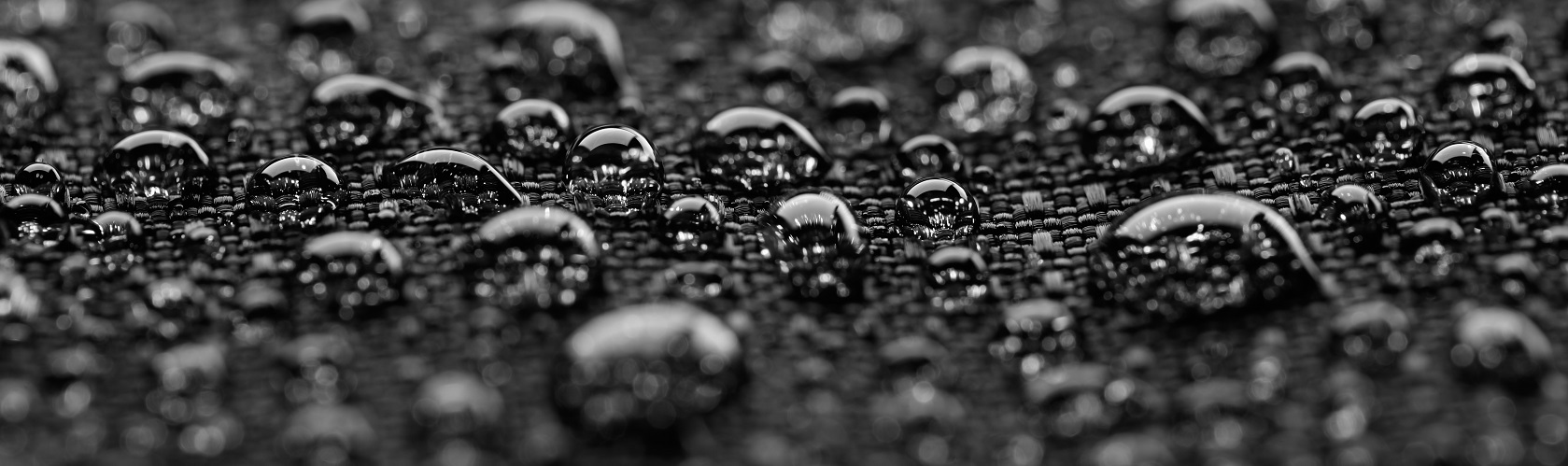Water beading on waterproof fabric 