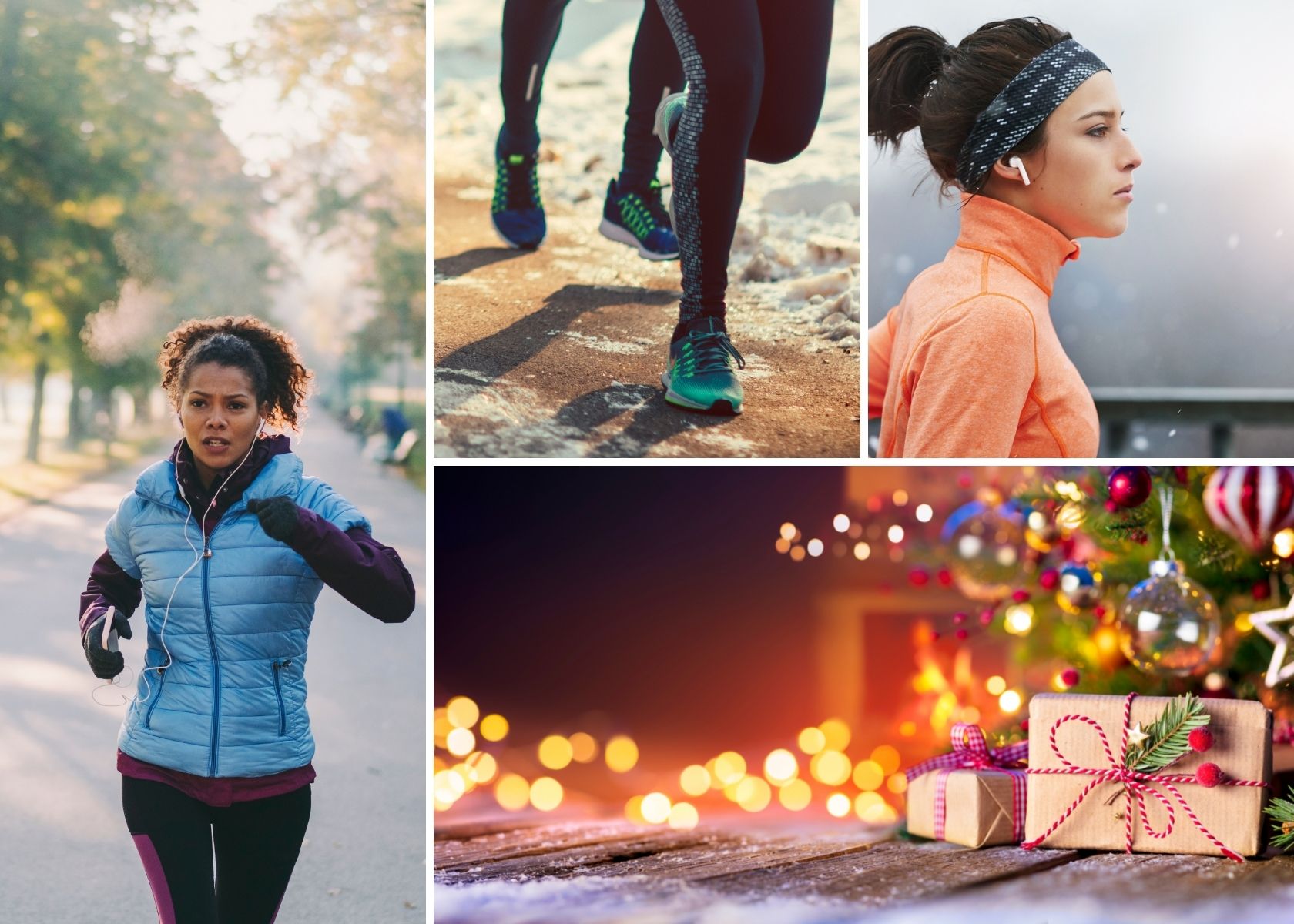People running wearing headphones 