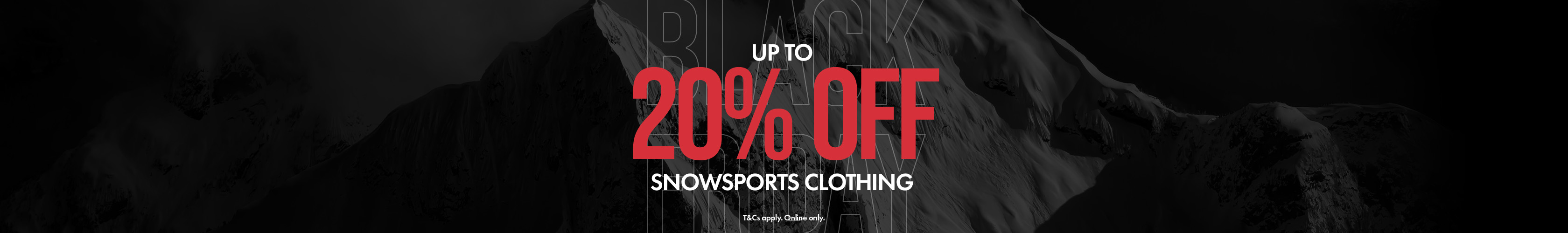 Up to 20% off snowsports clothing